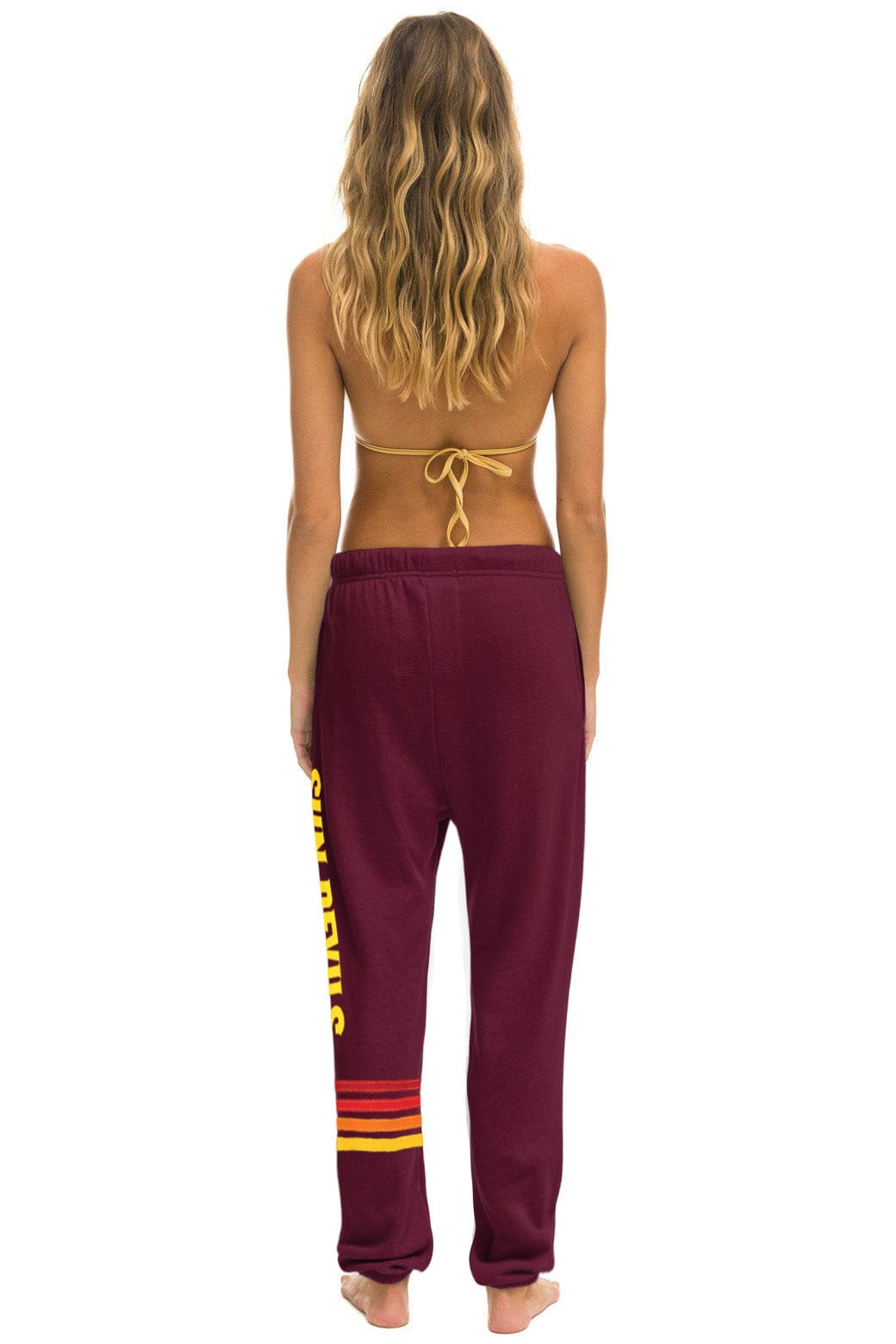 Retro ASU FORK UNISEX POCKET SWEATPANTS - MAROON
