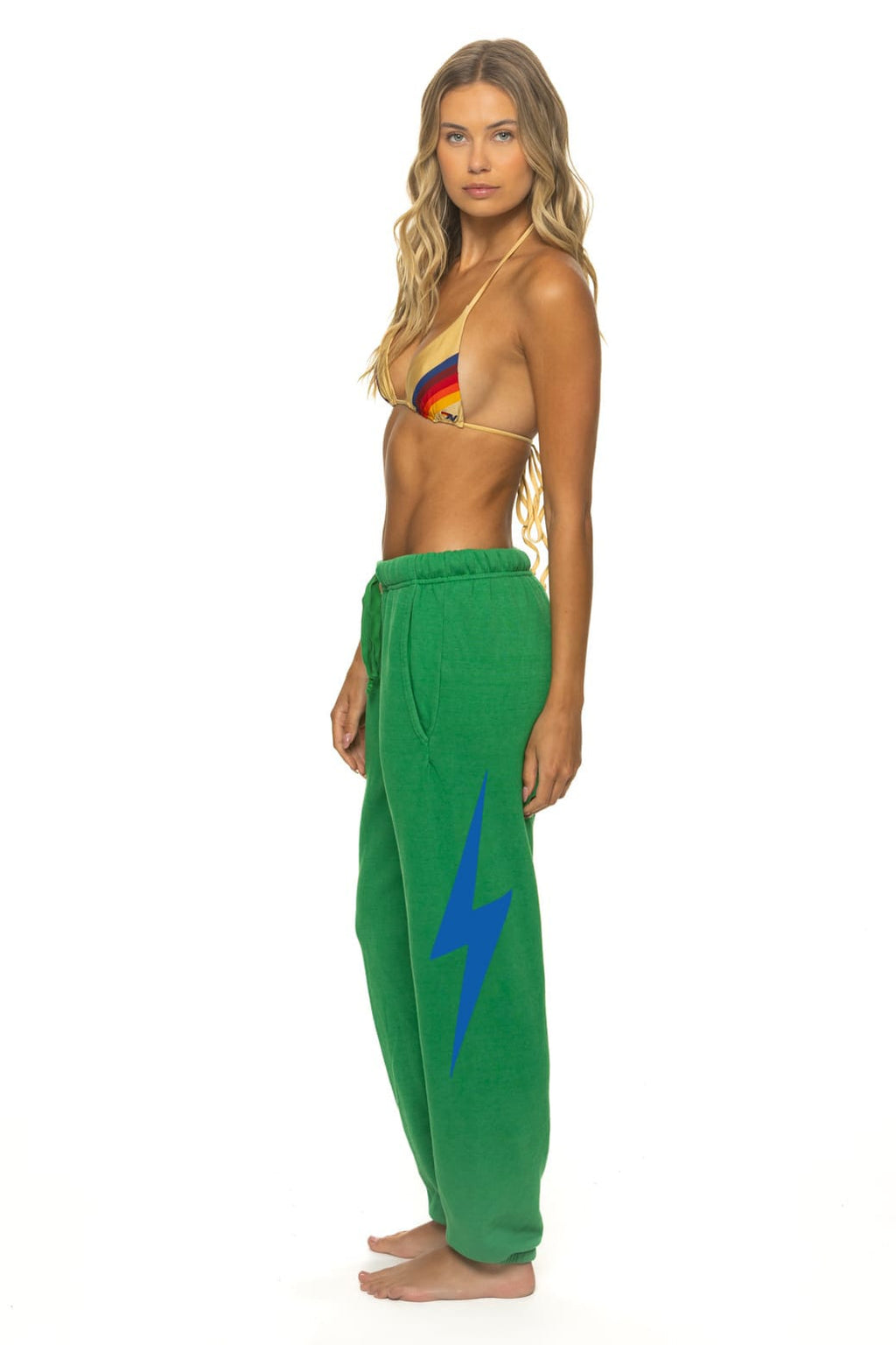 Retro JAZZ ASPEN SNOWMASS 2026 UNISEX POCKET SWEATPANTS - KELLY GREEN