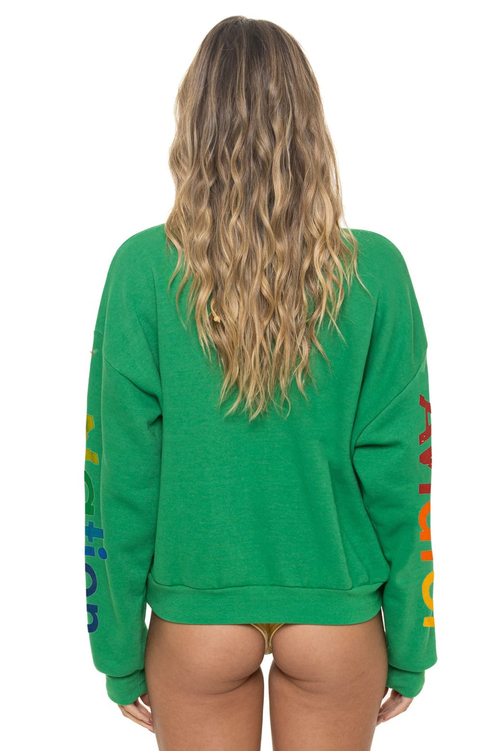 Retro AVIATOR NATION RELAXED VENICE CREW SWEATSHIRT - KELLY GREEN