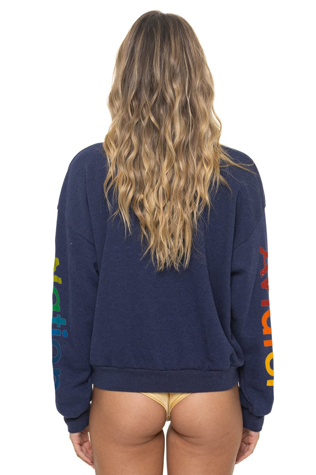Retro AVIATOR NATION RELAXED VENICE CREW SWEATSHIRT - NAVY