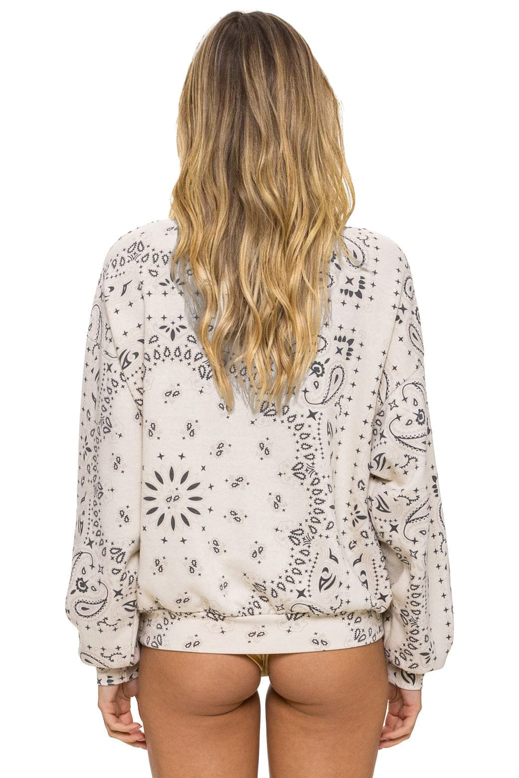 Retro BANDANA RELAXED CREW SWEATSHIRT - VINTAGE WHITE