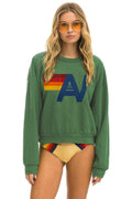 Retro LOGO RELAXED CREW SWEATSHIRT - PALM