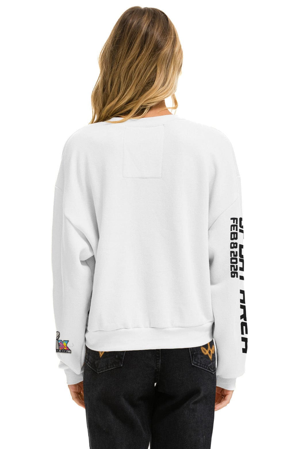 Retro SUPER BOWL 2026 RELAXED CREW SWEATSHIRT - WHITE