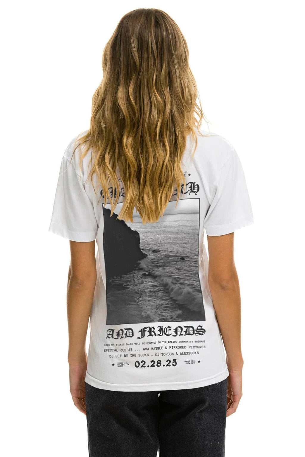 Retro CHAD SMITH DREAMLAND LA FIRES BENEFIT CREW TEE - WHITE
