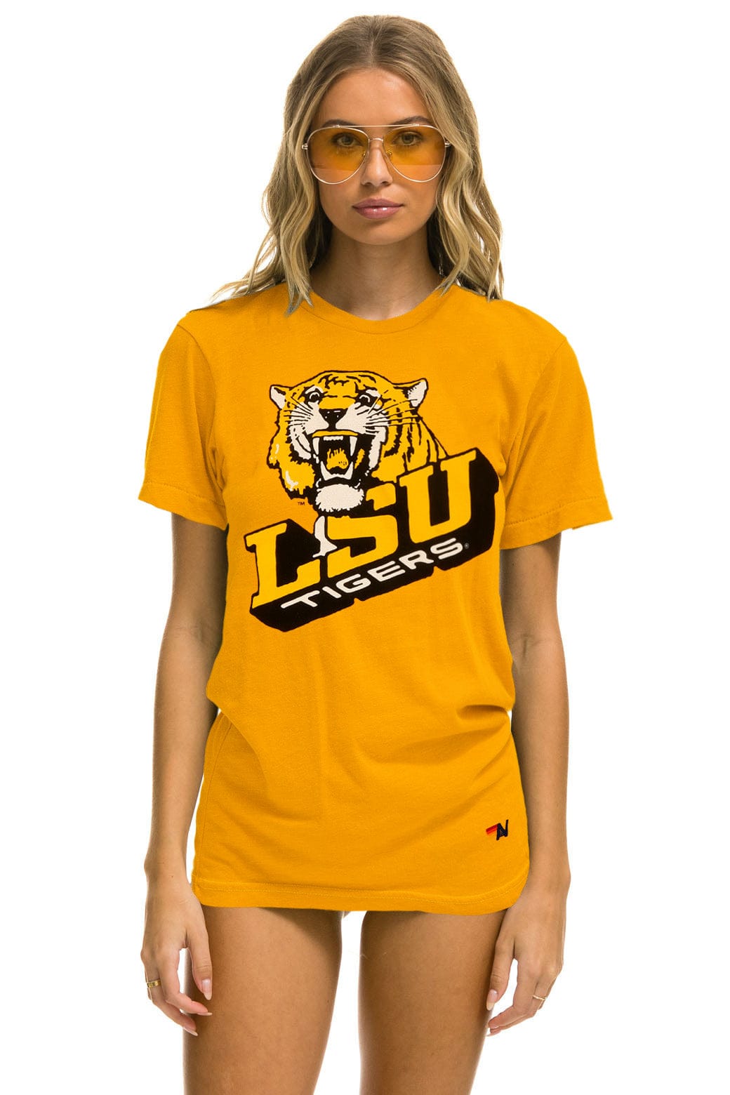 Retro LSU BOLT CREW TEE SHIRT - GOLD