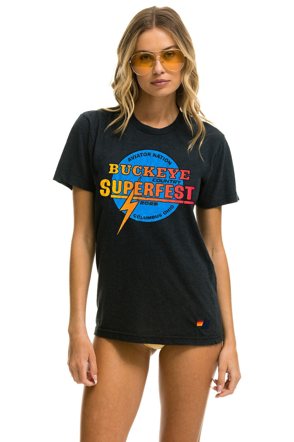Retro BUCKEYE FEST 2025 TEE - CHARCOAL