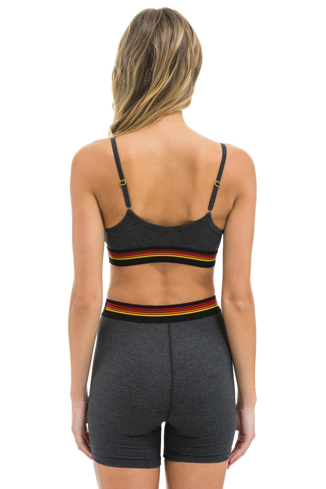 Retro LOGO 4 INCH HI-RISE BIKER SHORT - CHARCOAL