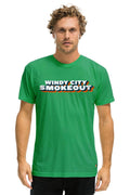 Retro WINDY CITY SMOKEOUT 2025 CREW TEE SHIRT - KELLY GREEN