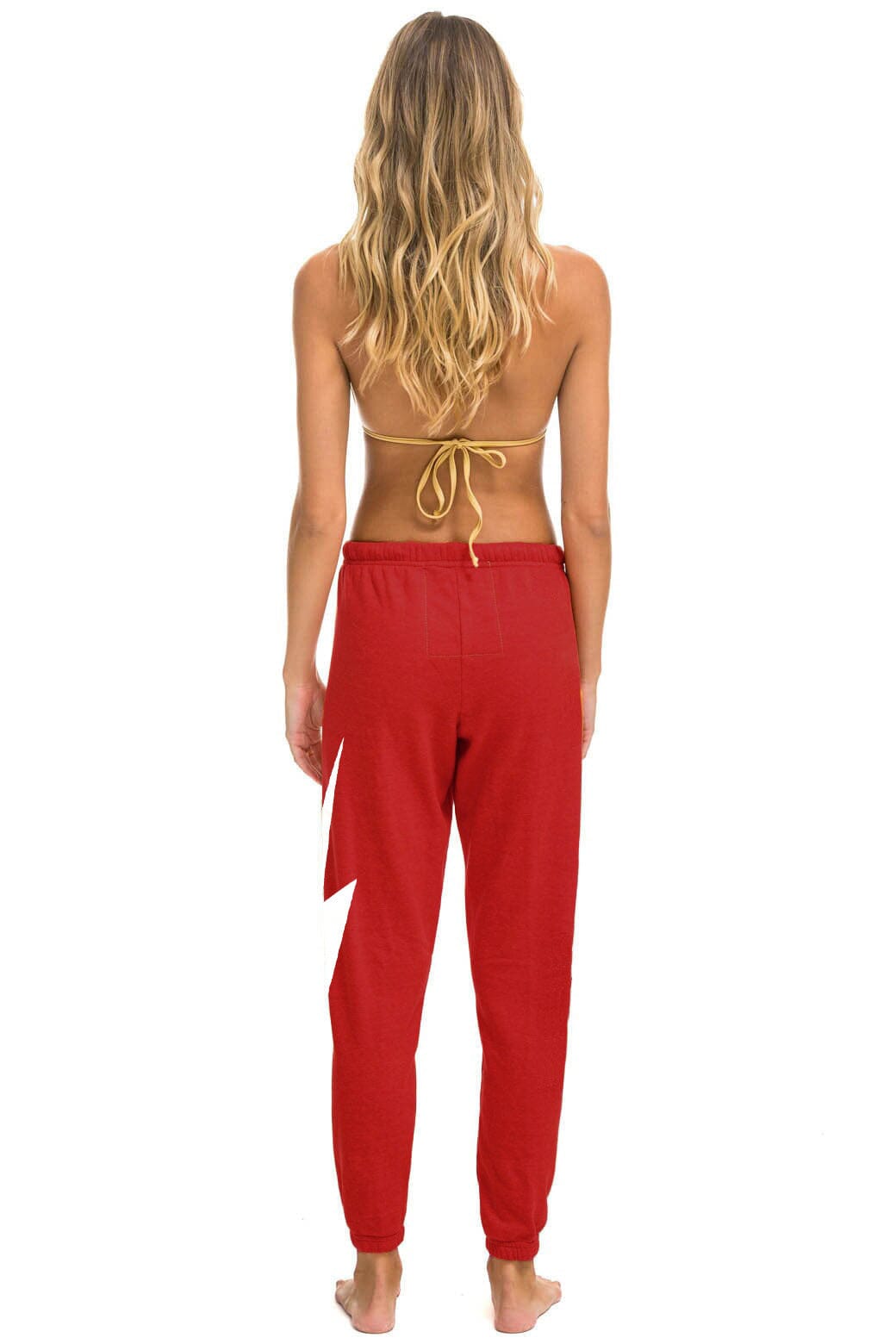 Retro UNIVERSITY OF ALABAMA BOLT SWEATPANTS - CRIMSON