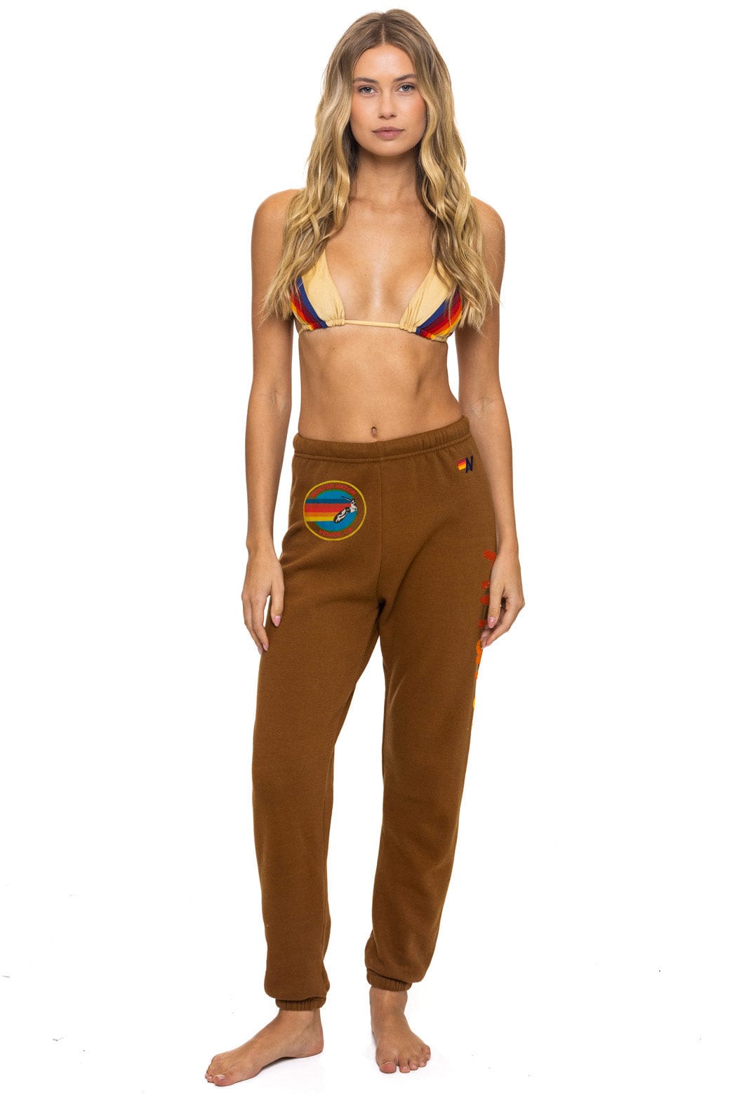 Retro AVIATOR NATION SWEATPANTS - CINNAMON