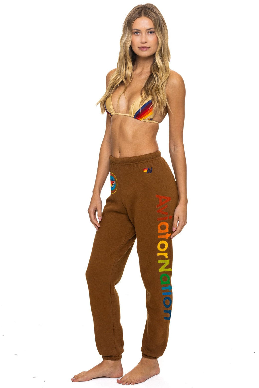 Retro AVIATOR NATION SWEATPANTS - CINNAMON