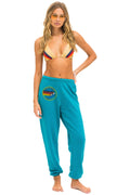 Retro AVIATOR NATION VENICE SWEATPANTS - TEAL