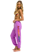 Retro AVIATOR NATION HAIGHT ASHBURY SWEATPANTS - NEON PURPLE
