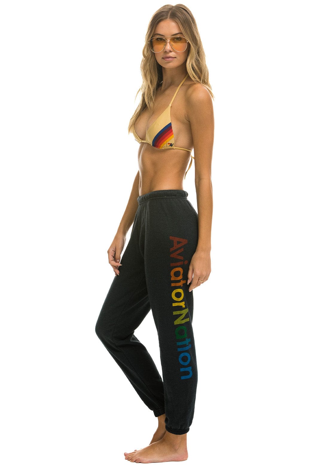 Retro AVIATOR NATION BROOKLYN SWEATPANTS - CHARCOAL