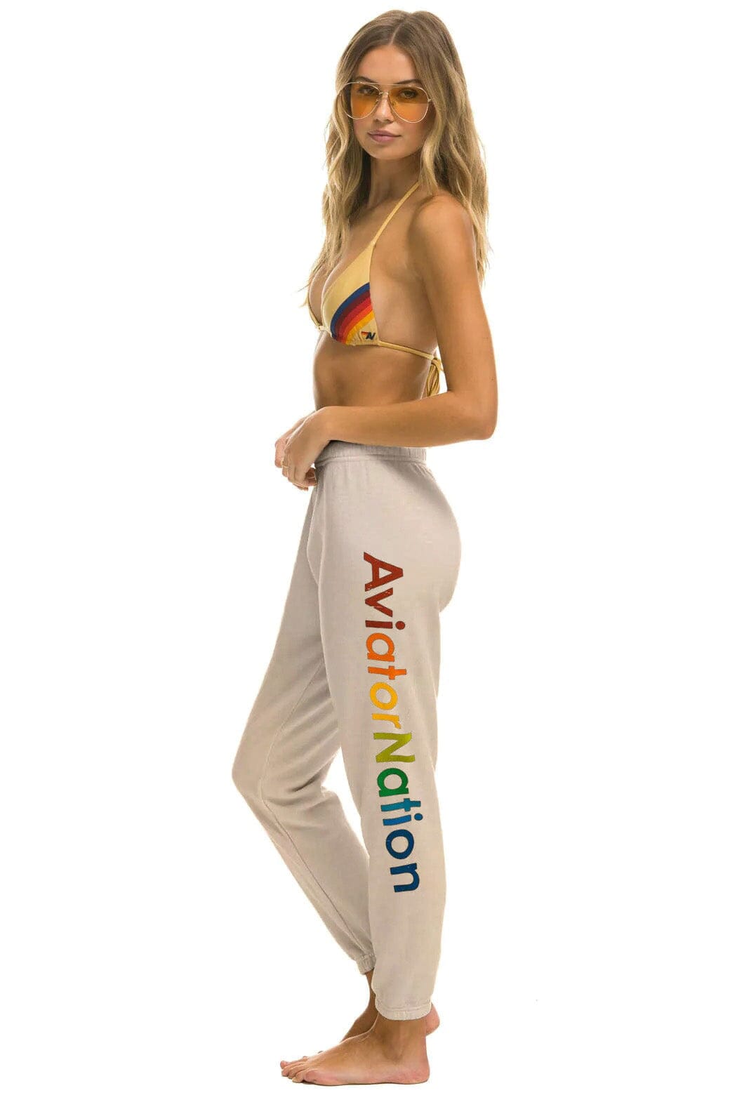 Retro AVIATOR NATION MILL VALLEY SWEATPANTS - SAND