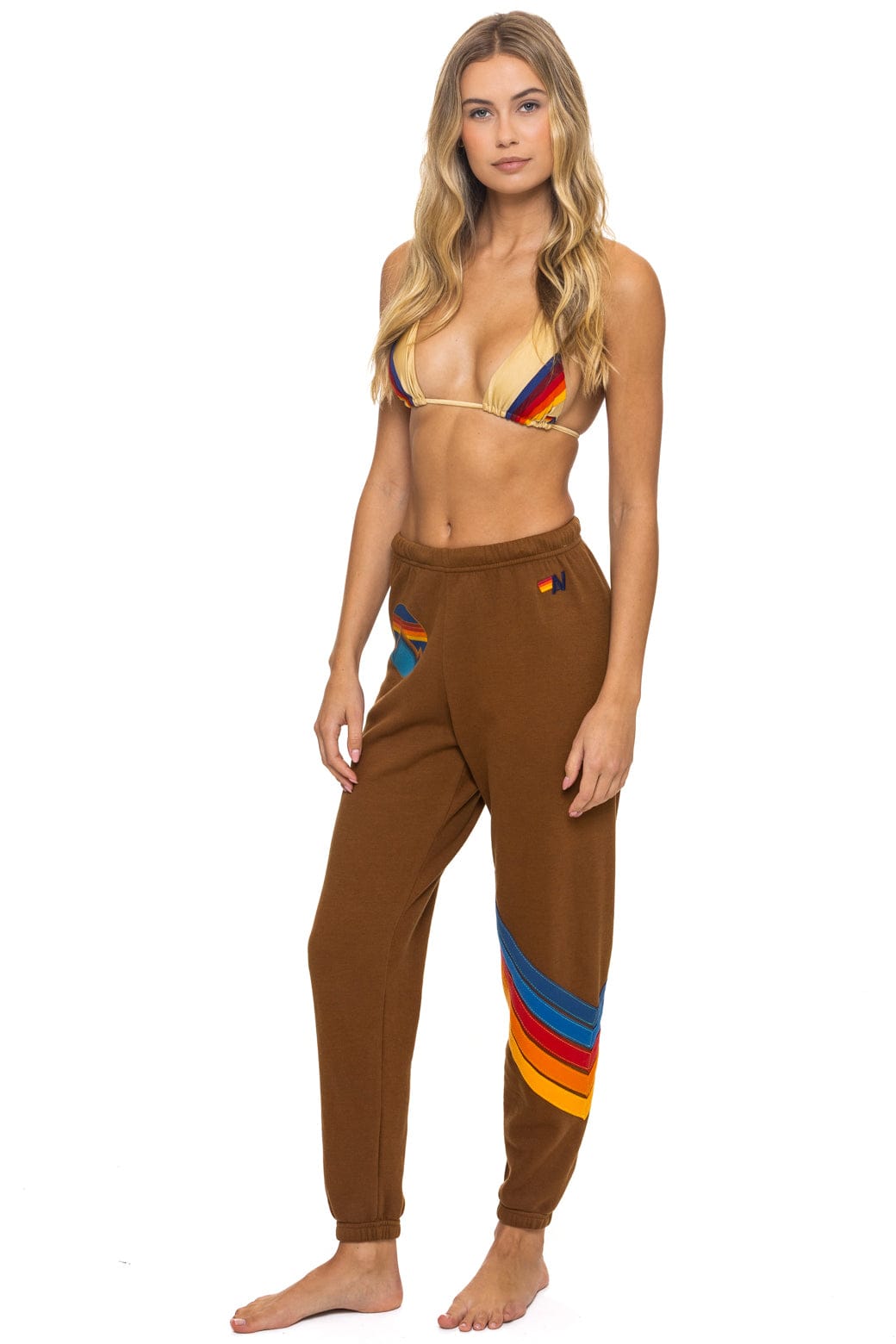 Retro ALL SEASONS CIRCLE CHEVRON SWEATPANTS - CINNAMON