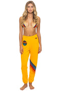 Retro ALL SEASONS CIRCLE CHEVRON SWEATPANTS - GOLD
