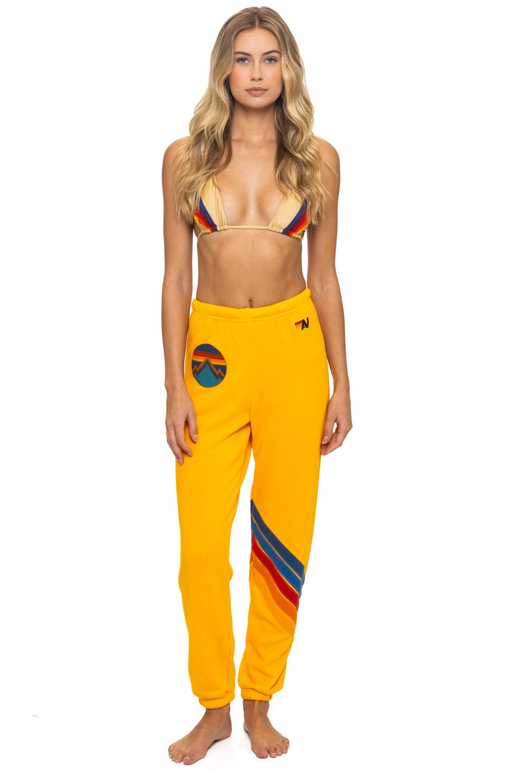Retro ALL SEASONS CIRCLE CHEVRON SWEATPANTS - GOLD
