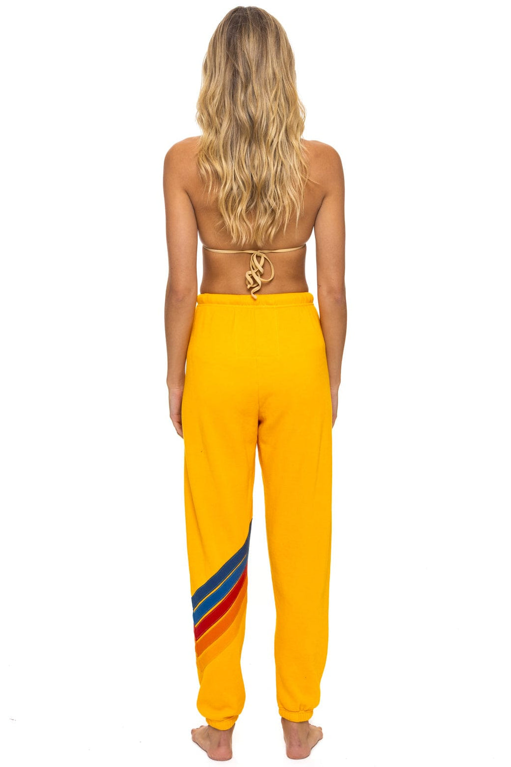 Retro ALL SEASONS CIRCLE CHEVRON SWEATPANTS - GOLD