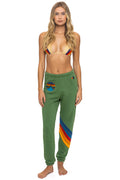 Retro ALL SEASONS CIRCLE CHEVRON SWEATPANTS - PALM