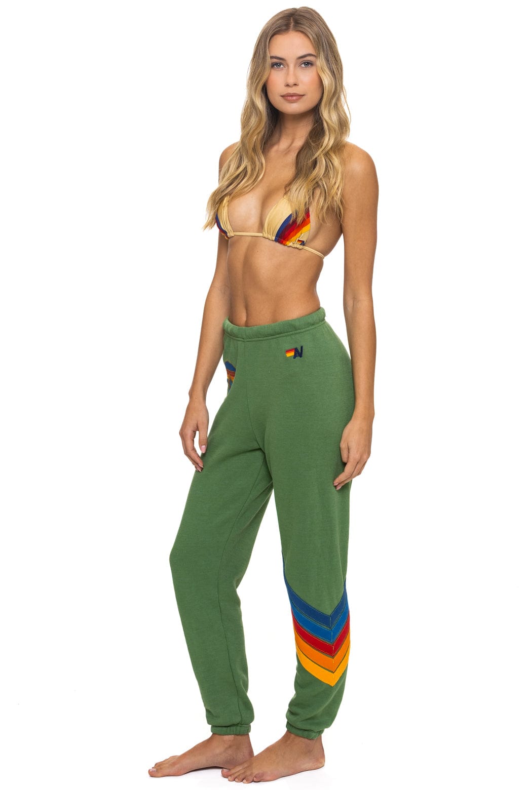 Retro ALL SEASONS CIRCLE CHEVRON SWEATPANTS - PALM