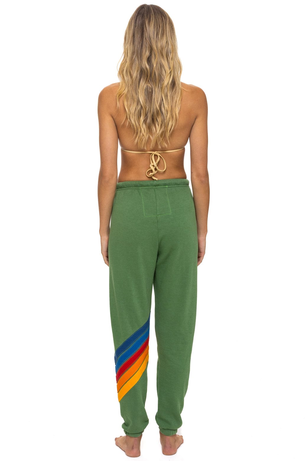Retro ALL SEASONS CIRCLE CHEVRON SWEATPANTS - PALM