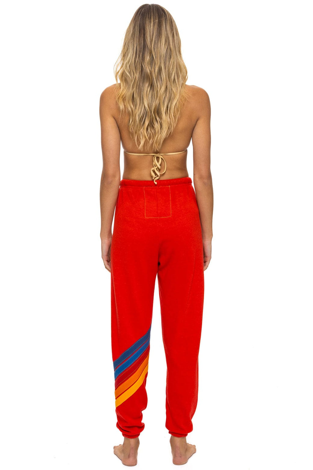 Retro ALL SEASONS CIRCLE CHEVRON SWEATPANTS - RED