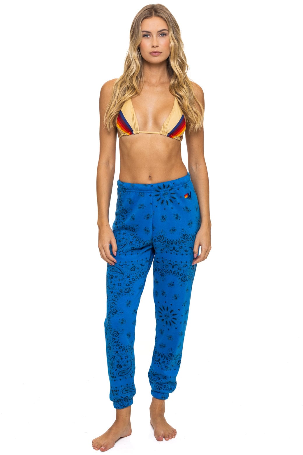 Retro BANDANA SWEATPANTS - ADVENTURE BLUE