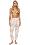 Retro BANDANA QUILTED SWEATPANTS - VINTAGE WHITE
