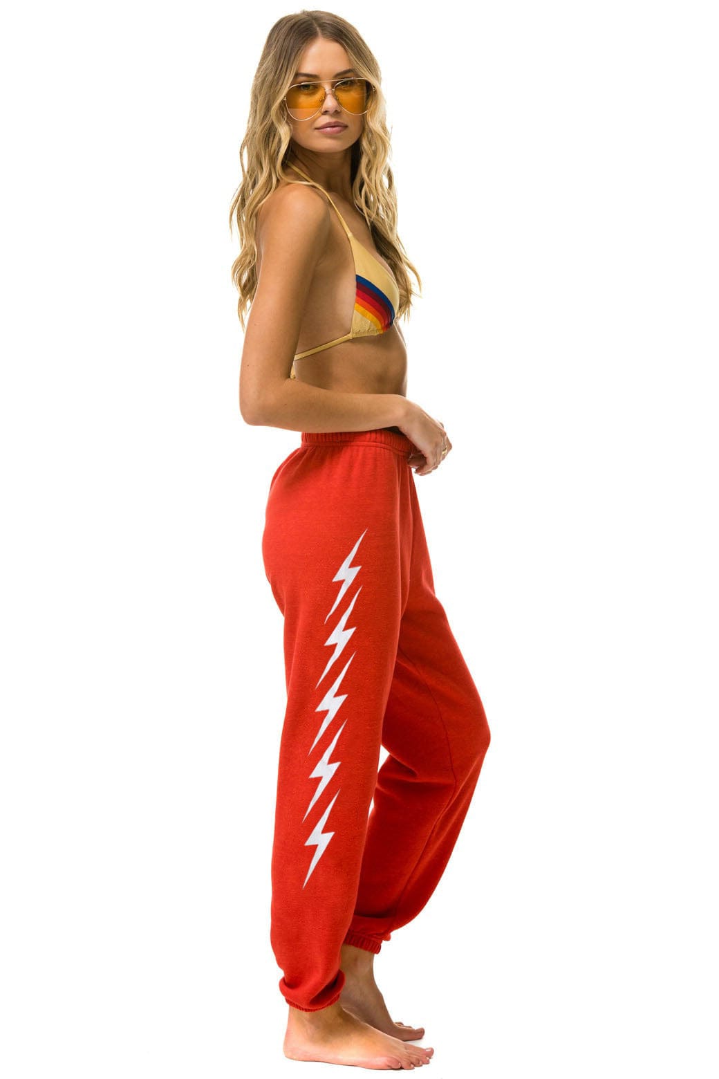 Retro BOLT 5 SWEATPANTS - NEON RED