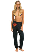 Retro BOLT HEART SWEATPANTS - CHARCOAL