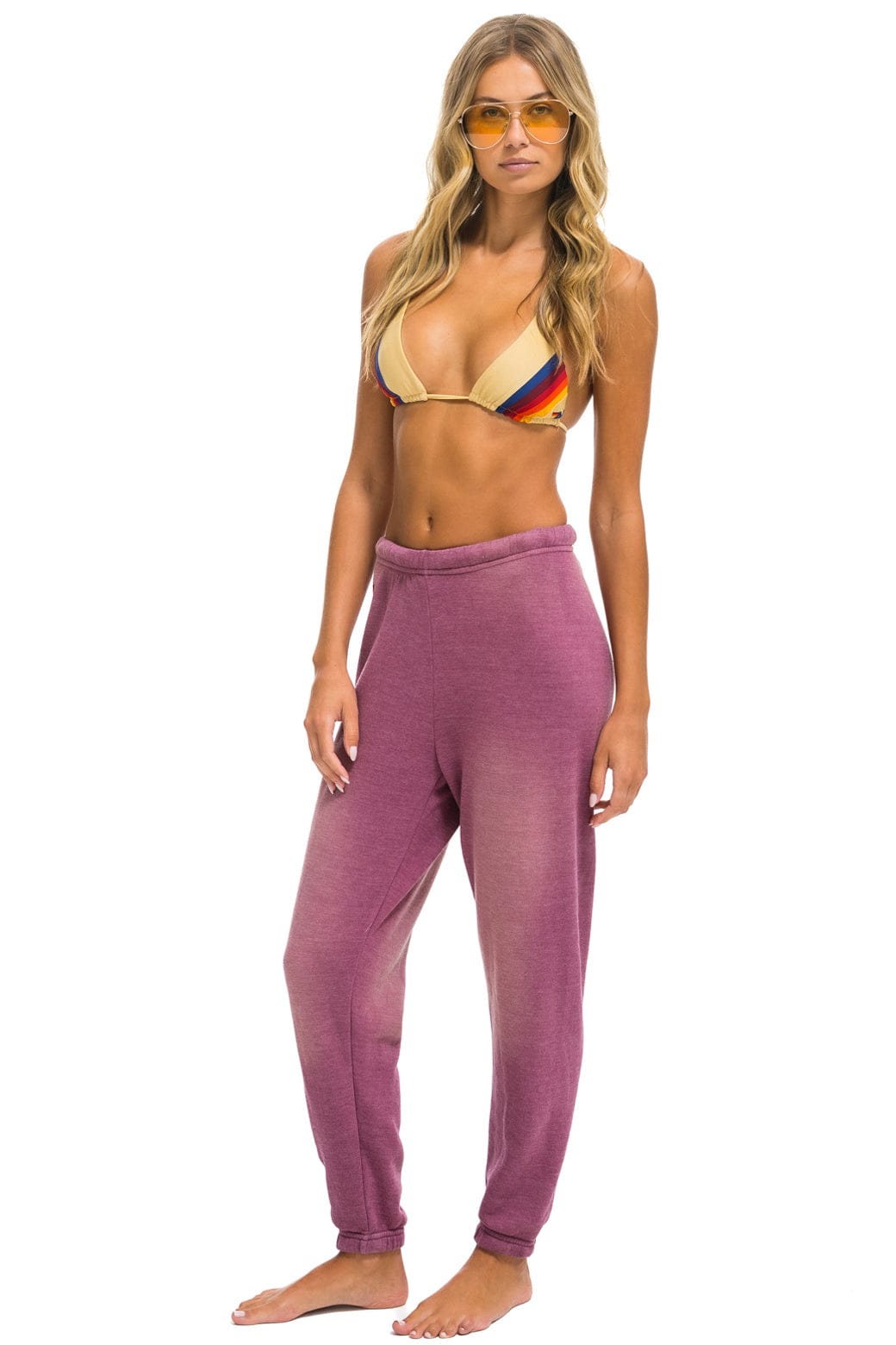 Retro ESSENTIAL SWEATPANTS - FADED BERRY