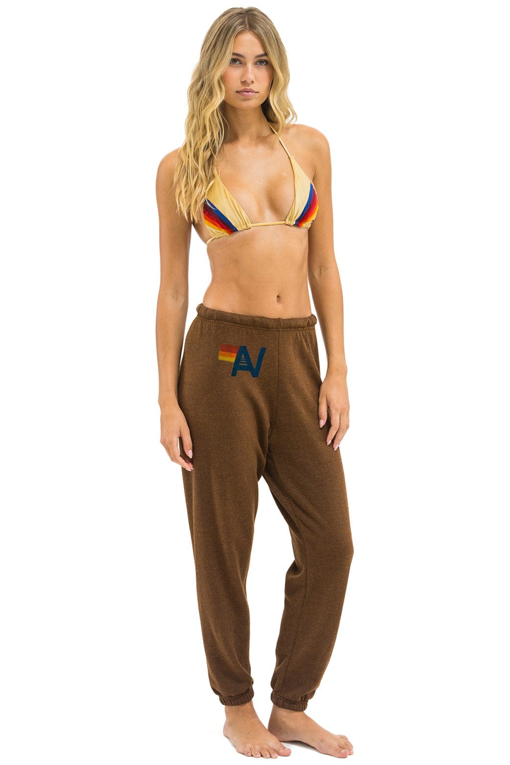 Retro LOGO SWEATPANTS - CHOCOLATE