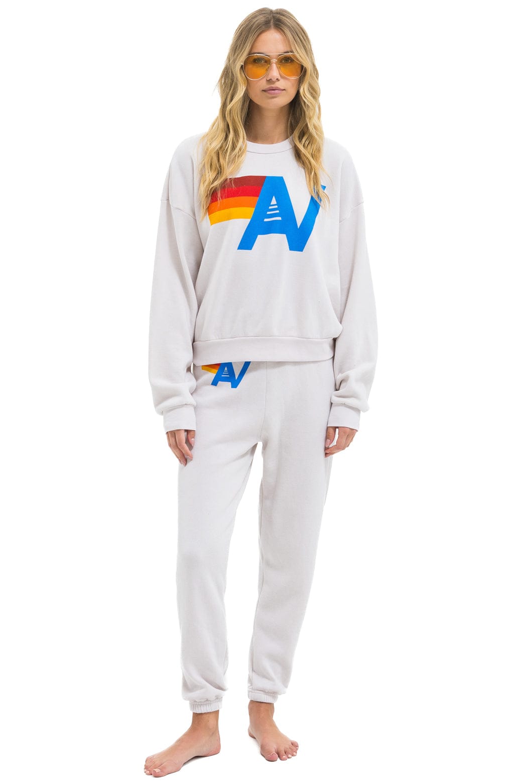 Retro LOGO RELAXED CREW SWEATSHIRT - DOVE
