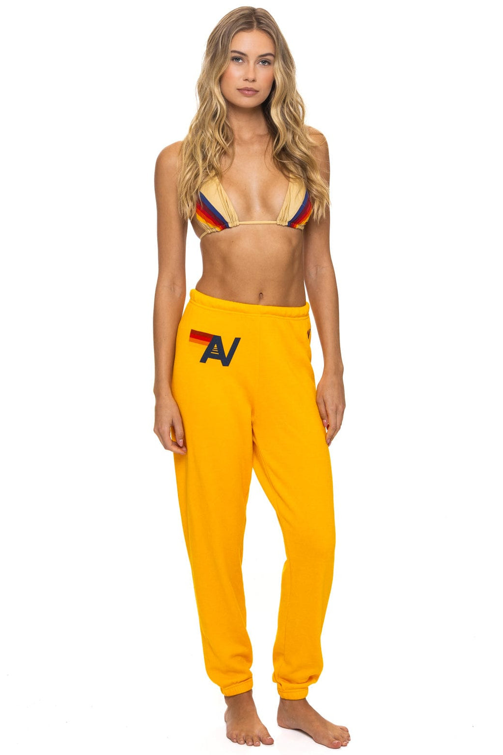 Retro LOGO SWEATPANTS - GOLD