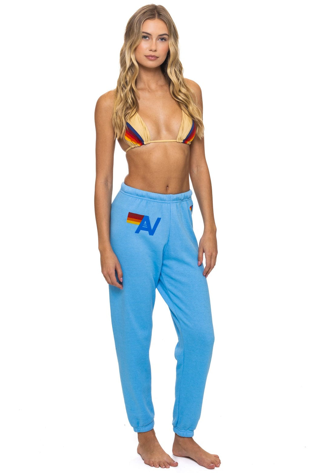 Retro LOGO SWEATPANTS - SKY