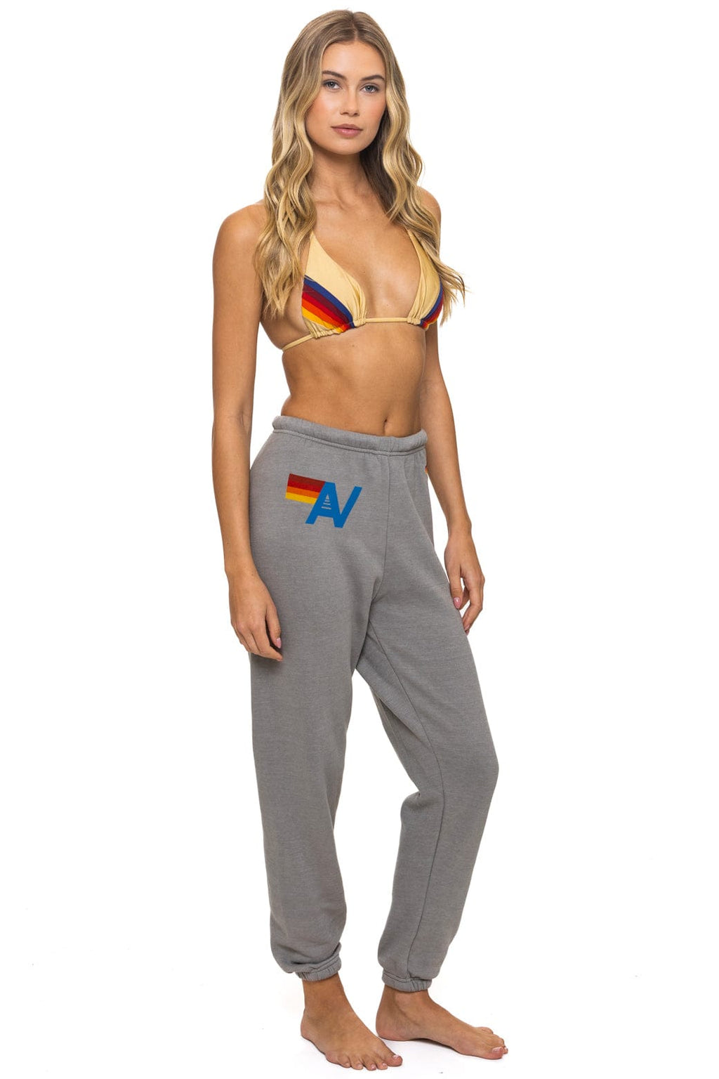 Retro LOGO SWEATPANTS - SLATE