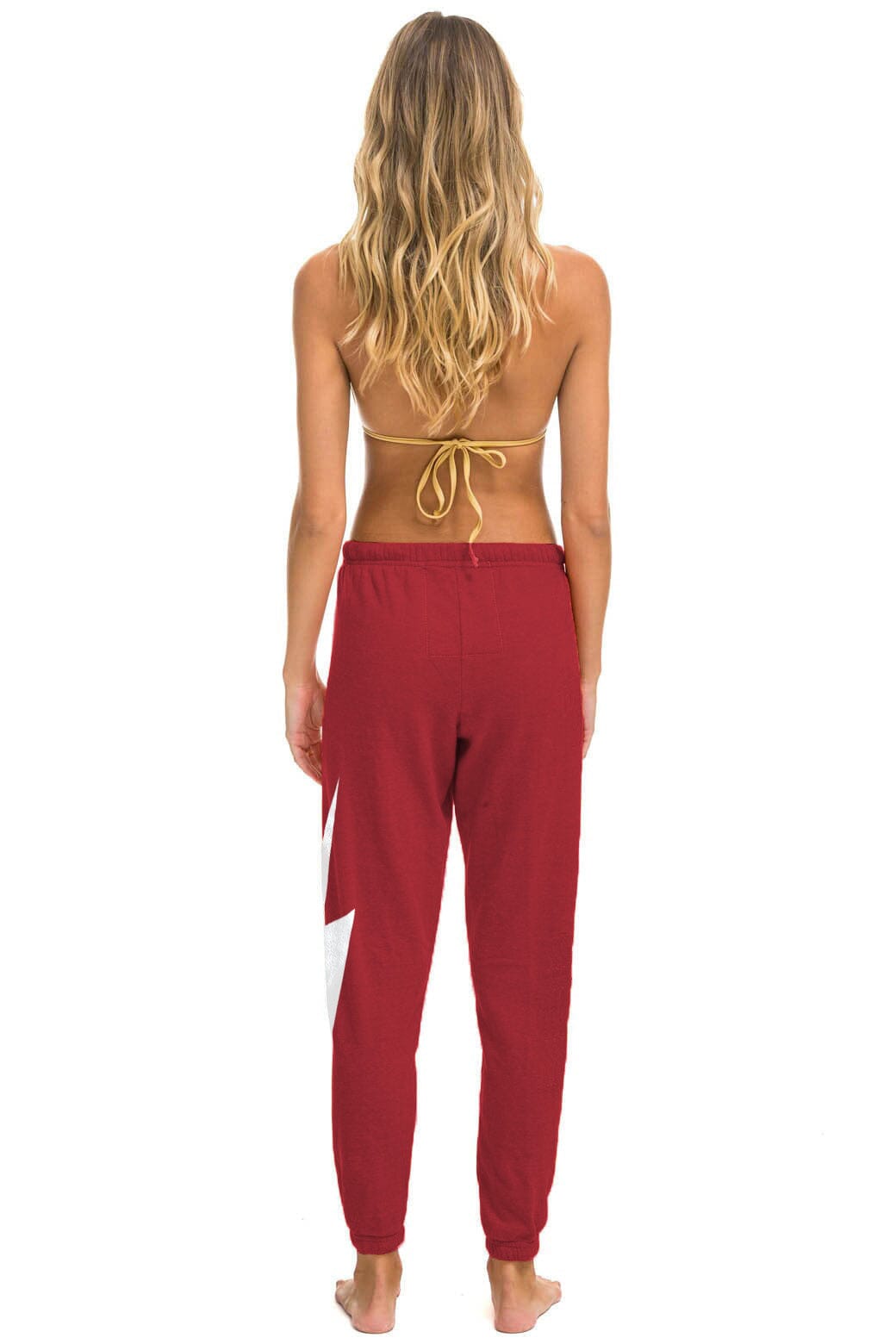 Retro UNIVERSITY OF OKLAHOMA BOLT UNISEX SWEATPANTS - CRIMSON
