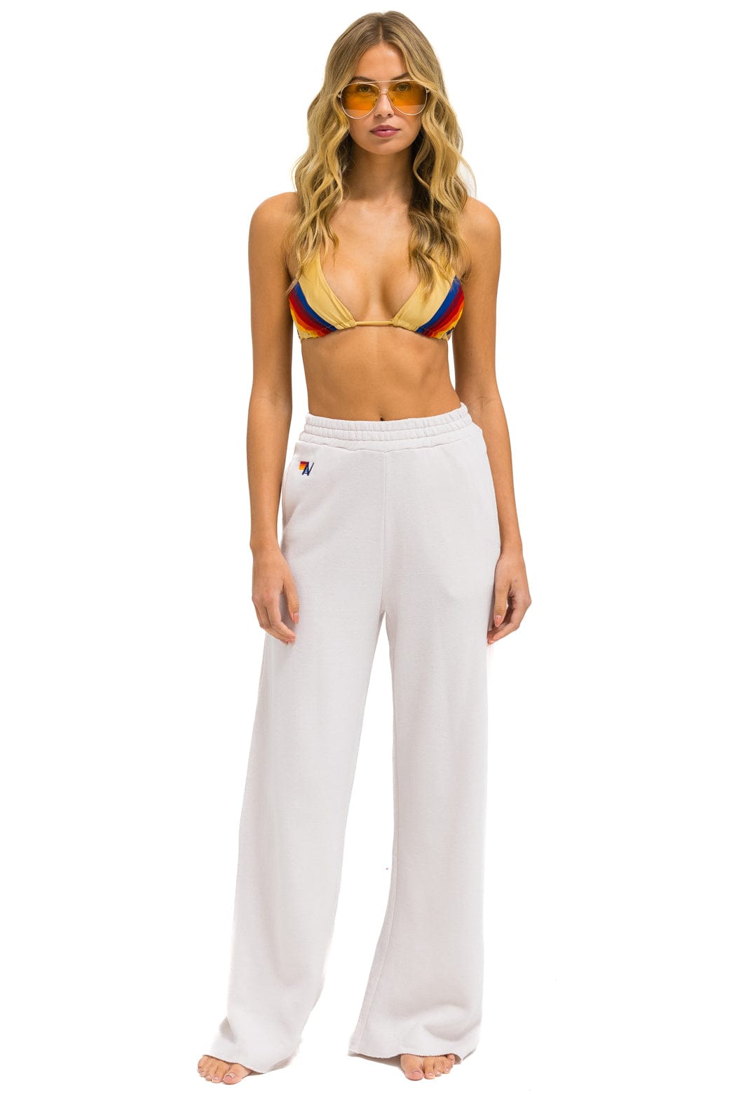 Retro WIDE LEG POCKET SWEATPANTS - DOVE