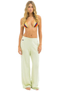 Retro WIDE LEG POCKET SWEATPANTS - LIME CREAM