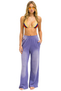 Retro ESSENTIAL WIDE LEG POCKET SWEATPANTS - FADED GRAPE