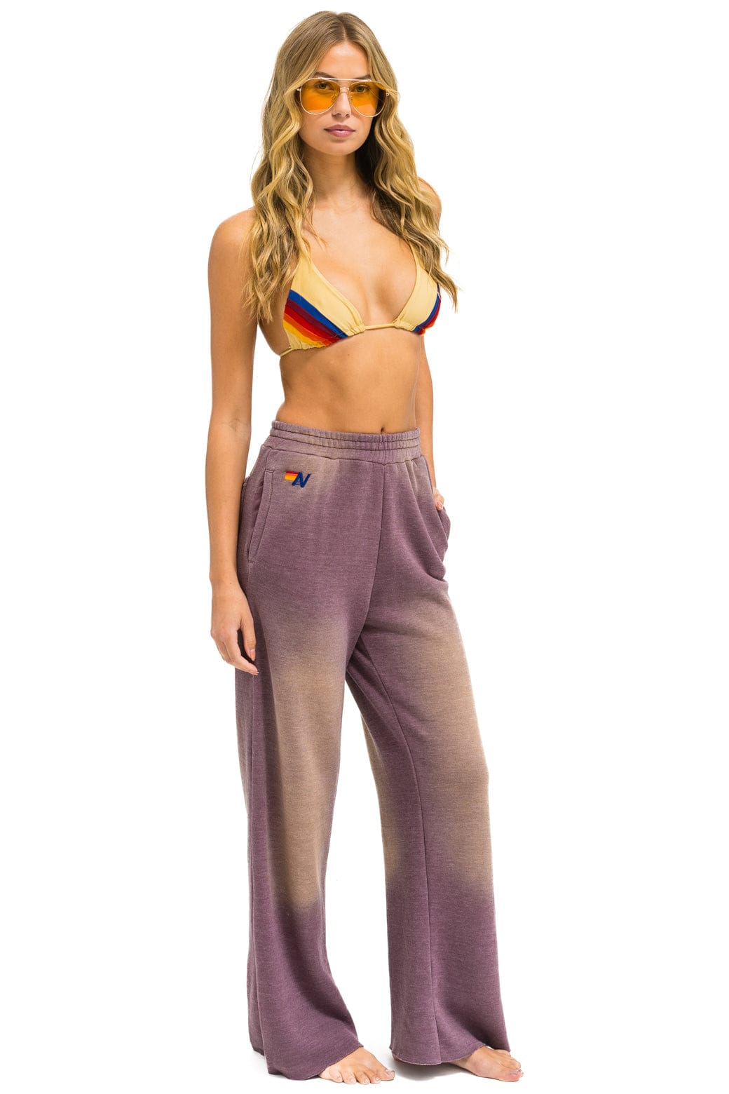 Retro ESSENTIAL WIDE LEG POCKET SWEATPANTS - FADED MOCHA