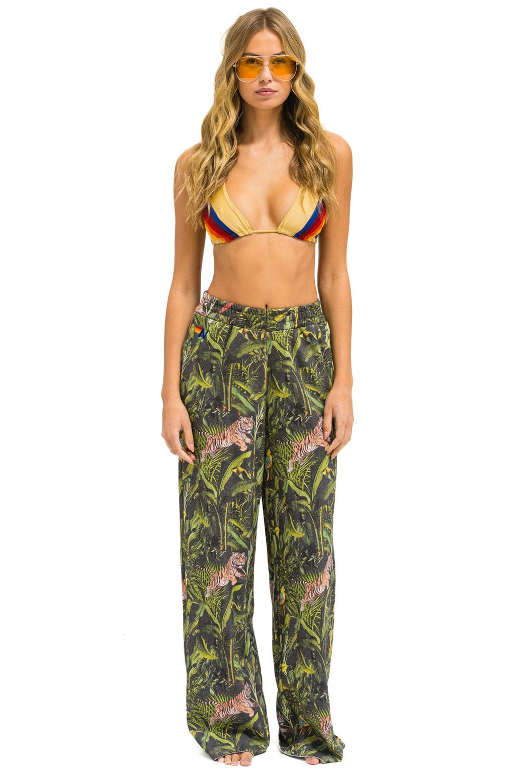 Retro JUNGLE WIDE LEG POCKET SWEATPANTS - VINTAGE CHARCOAL