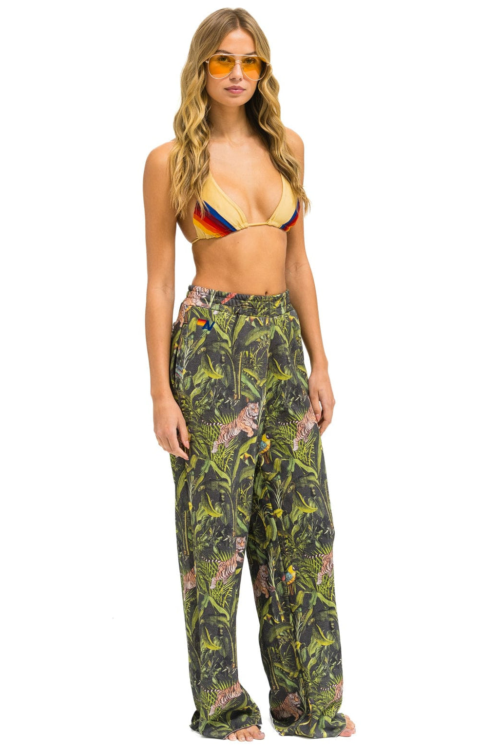 Retro JUNGLE WIDE LEG POCKET SWEATPANTS - VINTAGE CHARCOAL