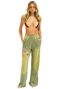 Retro TIGER WIDE LEG POCKET SWEATPANTS - FADED ARMY