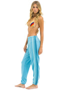 Retro 5 STRIPE SWEATPANTS - AQUA AQUA