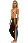 Retro 5 STRIPE SWEATPANTS - BLACK