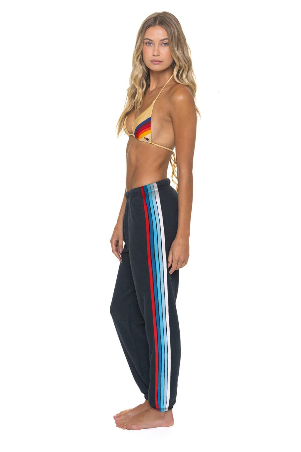 Retro WOMENS 5 STRIPE AMERICA SWEATPANT - CHARCOAL USA
