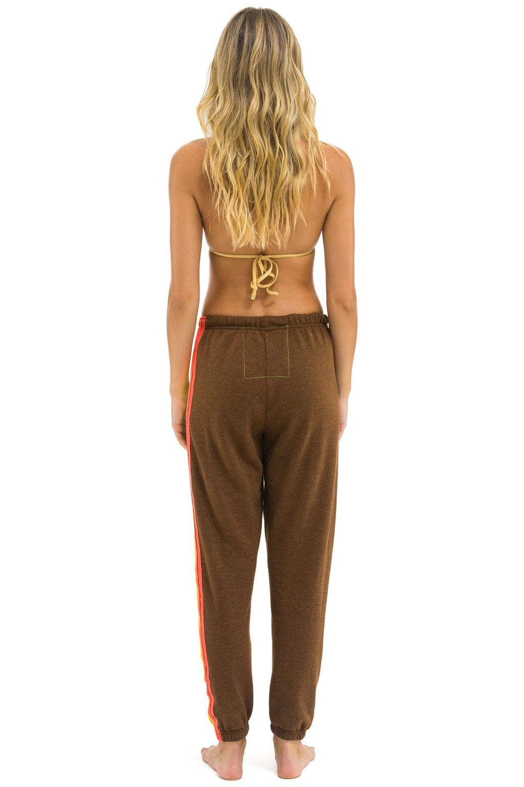 Retro 5 STRIPE SWEATPANTS - CHOCOLATE WHITE NEON