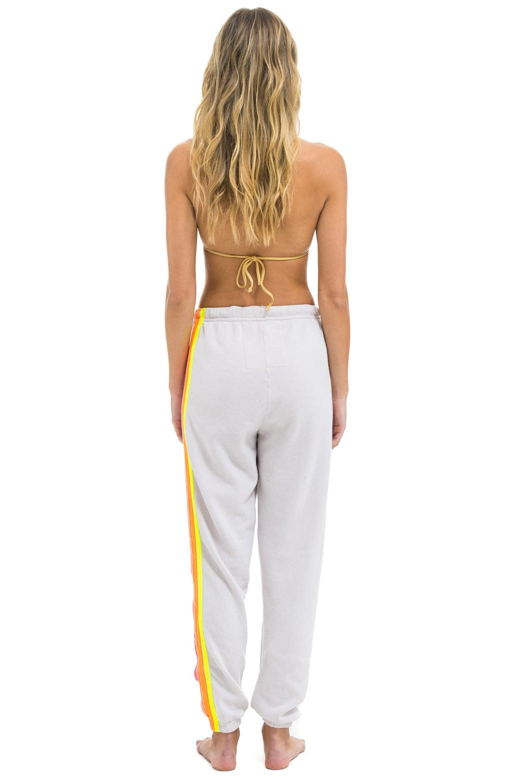 Retro 5 STRIPE SWEATPANTS - DOVE NEON